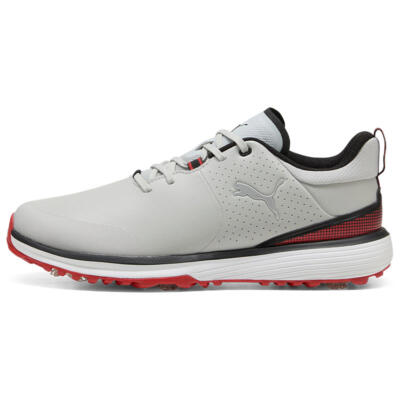 Puma Fusion Grip ST Golf Shoes Ash Grey/Puma Black/Candy Apple 312994-03