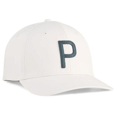 Puma Heritage P Tech Golf Cap Alpine Snow/Green Terrain 026328-10