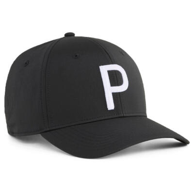 Puma Heritage P Tech Golf Cap Puma Black/White Glow 026328-01
