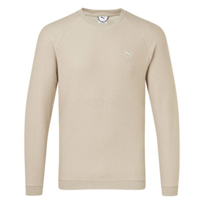 Puma Boulder 2.0 Crewneck Golf Sweater Ice Coffee 632197-02