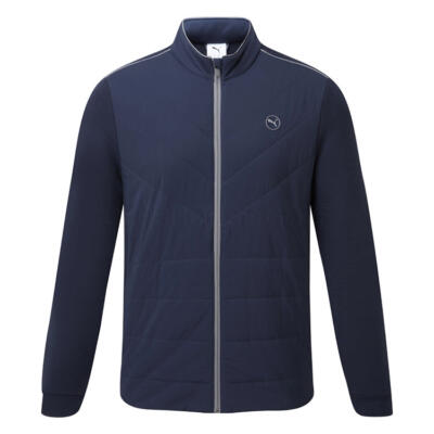Puma Cloudspun Fleece Hybrid Golf Wind Jacket Deep Navy 632286-02