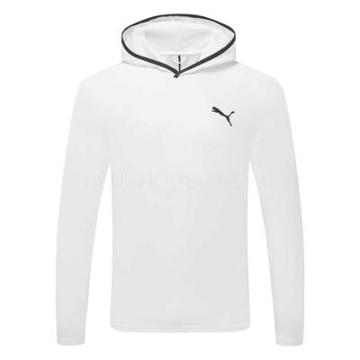 Puma Cloudspun Tech Tour Logo Golf Hoodie White Glow 636479-01