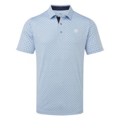 Puma Pure 2.0 Circle Cat Golf Polo Shirt Haute Tropic/Deep Navy 632248-04