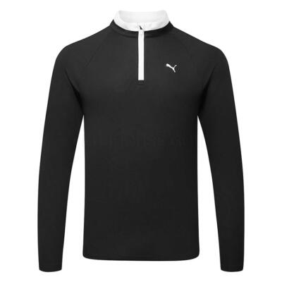 Puma Pure 3.0 1/4 Zip Golf Sweater Puma Black/White Glow 635475-02