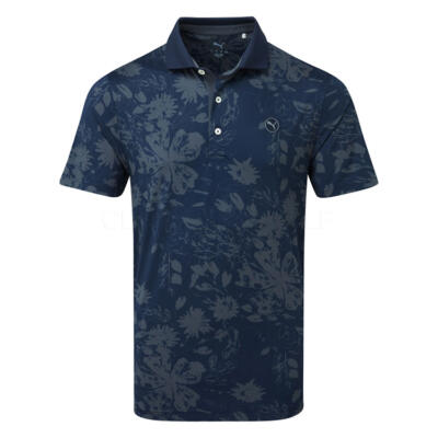 Puma MATTR Rose Golf Polo Shirt Deep Navy/Strong Grey 631692-02