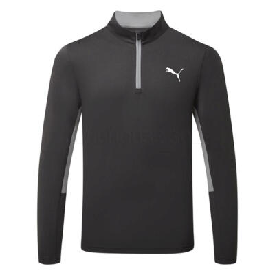Puma Pure 2.0 1/4 Zip Tour Logo Golf Sweater Puma Black 628858-01