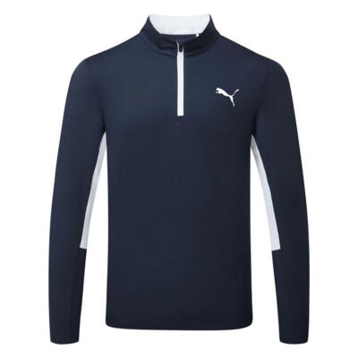 Puma Pure 2.0 1/4 Zip Tour Logo Golf Sweater Deep Navy 628858-04