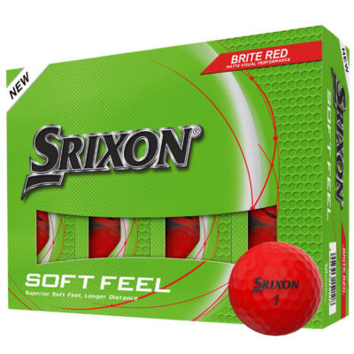 Srixon Soft Feel Brite Golf Balls Matte Red