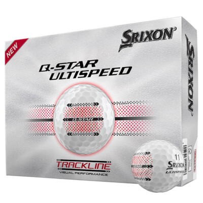 Srixon Q Star Ultispeed Trackline Golf Balls White/Red