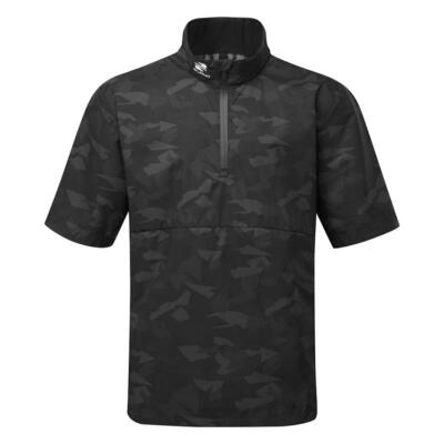 Stuburt Raven Short Sleeve Golf Wind Jacket Black SBJKT1420