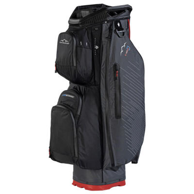 Sun Mountain C-100 H2NO Golf Cart Bag Steel/Black/Red 26C199H2NO-SBR