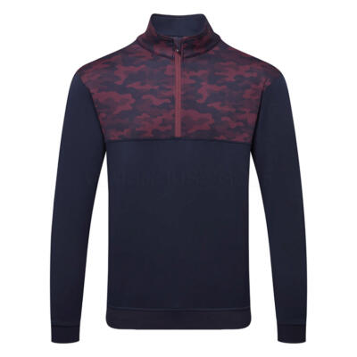 Sunderland Arizona Mid Layer Golf Top Navy/Mulberry Camo SUNMC87-ARI