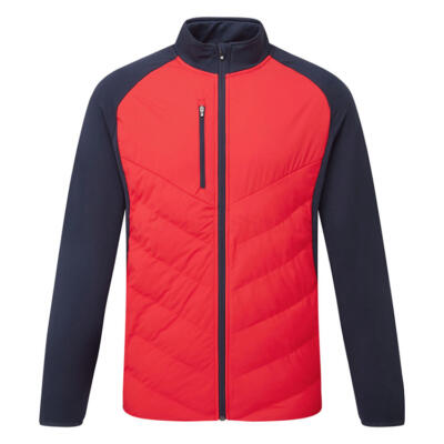 Sunderland Davos Padded Thermal Golf Wind Jacket Red/Navy
