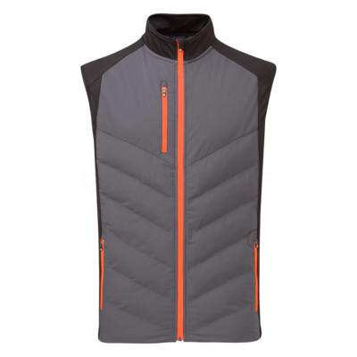 Sunderland Andorra Padded Thermal Golf Wind Vest Charcoal/Black/Inferno