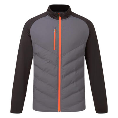 Sunderland Davos Padded Thermal Golf Wind Jacket Charcoal/Black/Inferno