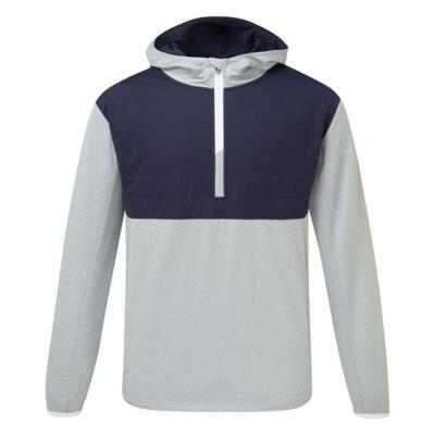 Sunderland Everest Hybrid Hooded Golf Wind Jacket Silver Marl/Navy/White