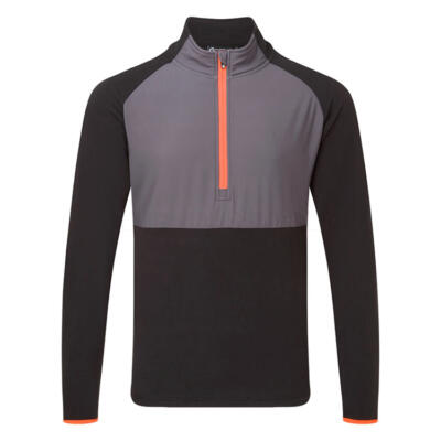 Sunderland Sahara Mid Layer Golf Top Black/Charcoal/Inferno SUNMC97-SAH