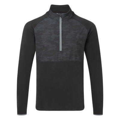 Sunderland Sahara Mid Layer Golf Top Black Camo/Gunmetal SUNMC97-SAH