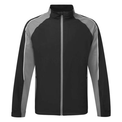 Sunderland Typhoon Waterproof Golf Jacket Black/Gunmetal/White