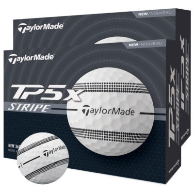 TaylorMade 2025 TP5x Stripe Golf Balls (Double Dozen) White