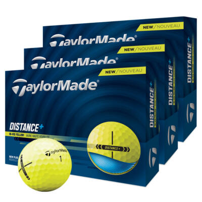 TaylorMade Distance Plus Golf Balls (3 For 2) Yellow 