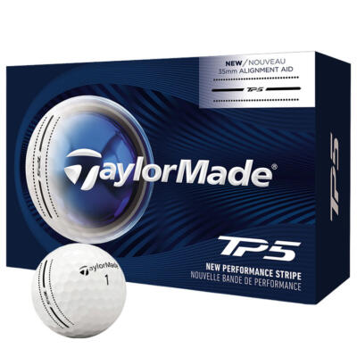 TaylorMade TP5 Performance Stripe Golf Balls White