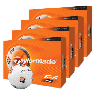 TaylorMade TP5 Pix Golf Balls (4 For 3) White