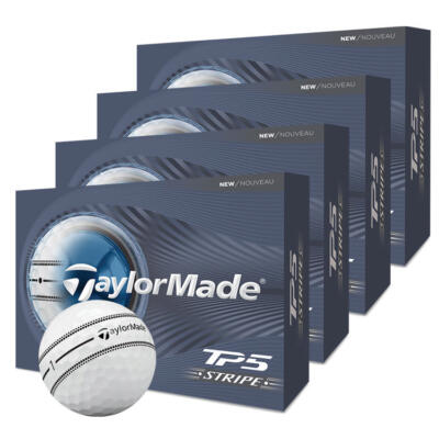 TaylorMade TP5 Stripe Golf Balls (4 For 3) White
