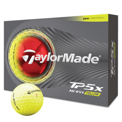 TaylorMade TP5x Personalised Logo Golf Balls Yellow