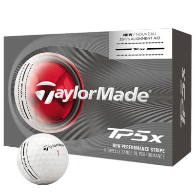 TaylorMade TP5x Performance Stripe Golf Balls White