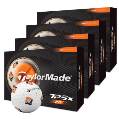 TaylorMade TP5x Pix Golf Balls (4 For 3) White