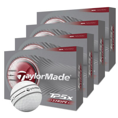 TaylorMade TP5x Stripe Golf Balls (4 For 3) White