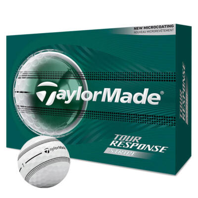 TaylorMade Tour Response Stripe Golf Balls White/Clear