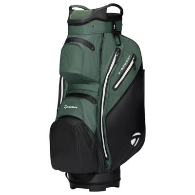 TaylorMade Storm Dry Waterproof Golf Cart Bag Black/Dark Sage M2395501