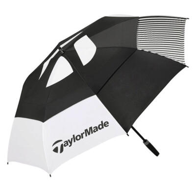 TaylorMade Tour Double Canopy 64 Inch Golf Umbrella Black/White/Red N3845601