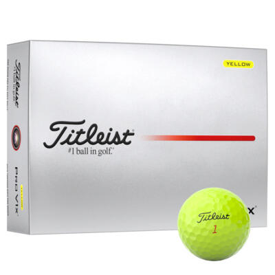 Titleist Pro V1x Personalised Logo Golf Balls Yellow