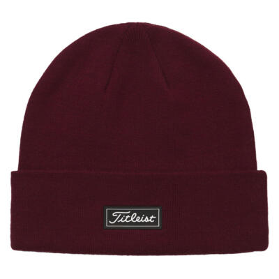 Titleist Charleston Cuff Knit Golf Beanie Burgundy/White TH25WCCKNE-6B1