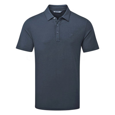 TravisMathew The Heater Golf Polo Shirt Vintage Indigo/Black 1MW395-4VIL