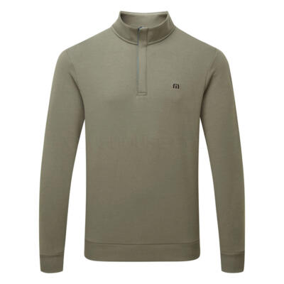 TravisMathew Cloud 2.0 1/4 Zip Golf Sweater Dark Olive 1MS309-3DOL