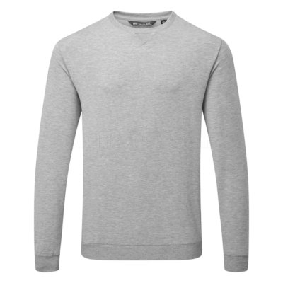 TravisMathew Amenities Crewneck Golf Sweater Heather Light Grey 1MY350-0HLG