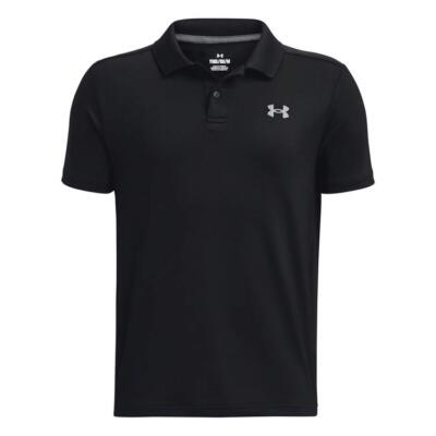 Under Armour Junior Matchplay Golf Polo Shirt Black 1377346-001