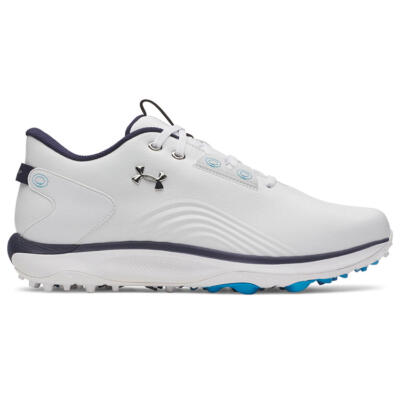 Under Armour Drive Fade 2 SL Golf Shoes White/White/Metallic Silver 6006121-100