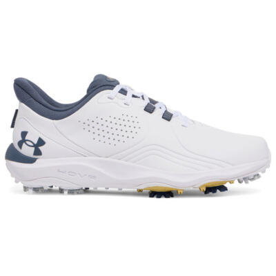 Under Armour Drive Pro Golf Shoes White/Downpour/Metallic Gold 3026919-103