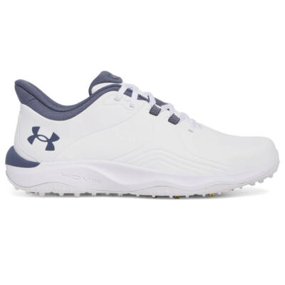 Under Armour Drive Pro SL Golf Shoes White/Downpour/Metallic Gold