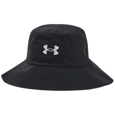 Under Armour Driver Rain Golf Bucket Hat Black/Metallic Silver 1386647-001