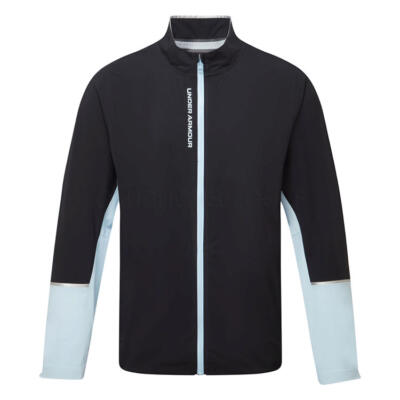 Under Armour Drive Pro Stretch Waterproof Golf Jacket Black/Nimbus Blue 1385834-001