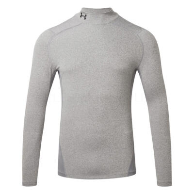 Under Armour Comp Mock Golf Base Layer Charcoal Light Heather/Black 1366072-020