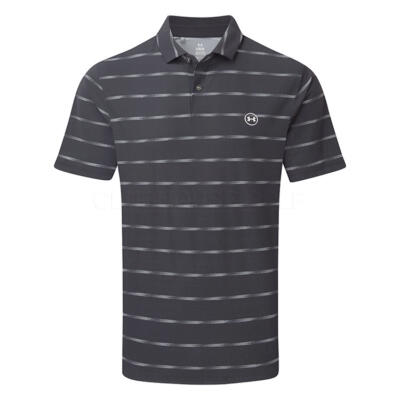 Under Armour Drive Chill Printed Golf Polo Shirt Black/Castlerock/Halo Grey 6009724-001