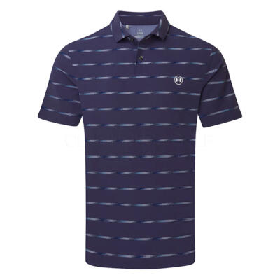 Under Armour Drive Chill Printed Golf Polo Shirt Midnight Navy/Blue Haze/White 6009724-410