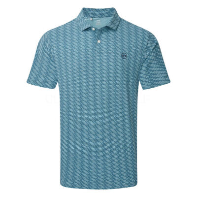 Under Armour Drive Chill Printed Golf Polo Shirt Boundless Blue/Blue Haze/Midnight Navy 6009724-466